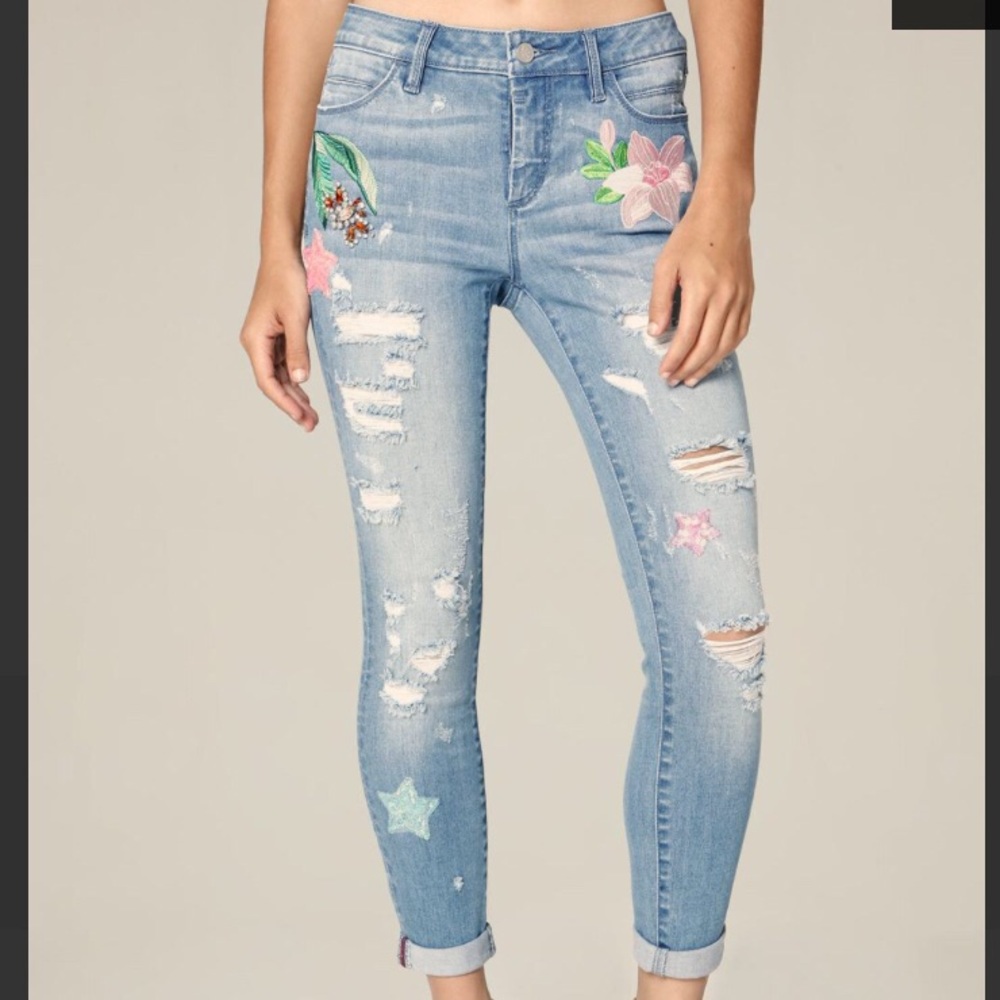 BeBe Amazing Ripped Jeans. 🌸🌼 - Picture 3 of 7
